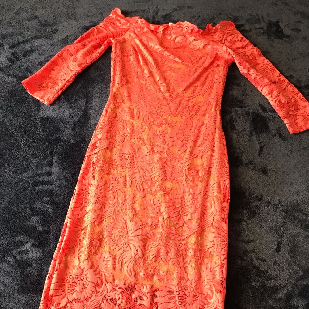 Off The Shoulder Lace Cocktail Dress